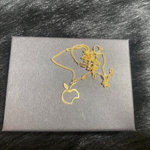 14K GOLD HALF BITTEN APPLE CHARM